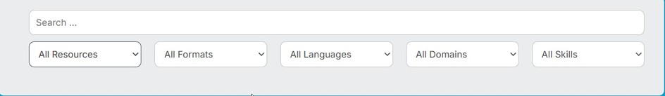 A screenshot of the search bar 
